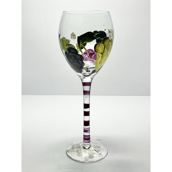 Home Essentials “Grape” 5-Piece Handpainted Glass Decanter & Wine Glass Set - Picture 14 of 16